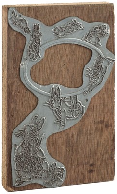 Lot 86 - Printing Blocks. The Tale of Mr. Jeremy Fisher printing block, circa 1940, & 2 others