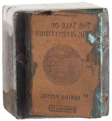 Lot 86 - Printing Blocks. The Tale of Mr. Jeremy Fisher printing block, circa 1940, & 2 others