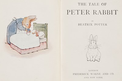 Lot 8 - Potter (Beatrix). The Tale of Peter Rabbit, 1st deluxe edition, 1902