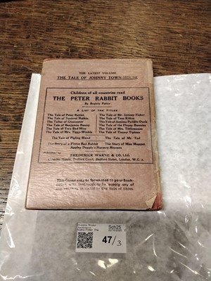 Lot 47 - Potter (Beatrix). The Tale of Two Bad Mice, 1st American edition, 1908, & 2 others, in glassine