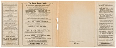 Lot 63 - Potter (Beatrix). The Pie and The Patty-Pan, [1917], and one other
