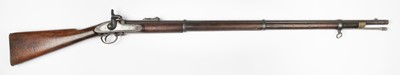 Lot 341 - Musket. An 1853 pattern Enfield three-band percussion musket by Robert Adam