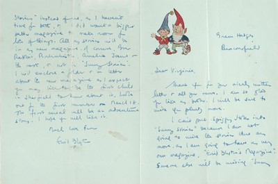 Lot 513 - Blyton (Enid, 1897-1968). Autograph Letter Signed, 'Enid Blyton’, early 1953