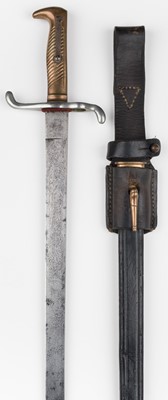 Lot 373 - Bayonet. A Prussian M1871 sword bayonet