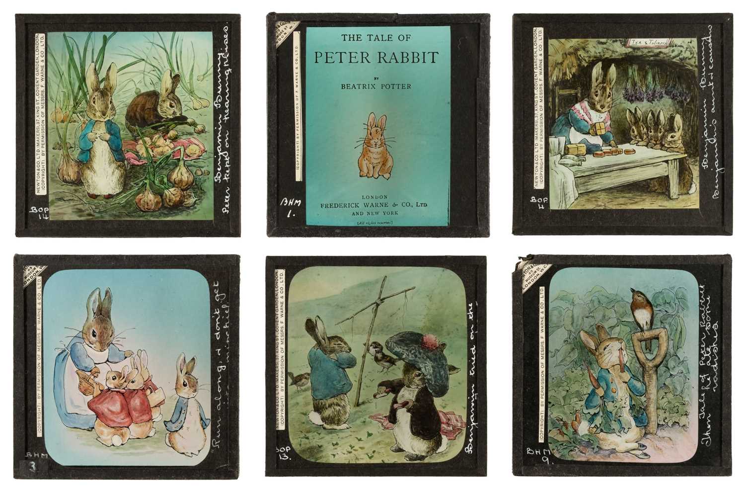 Lot 146 - Potter (Beatrix). A set of Peter Rabbit lantern slides, circa 1930s, & others