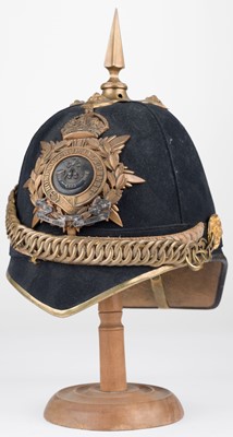 Lot 480 - Oxfordshire & Buckinghamshire Light Infantry. An Edwardian officers' home service blue cloth helmet