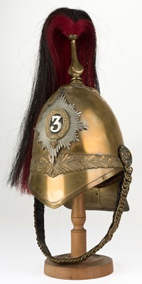Lot 509 - Victorian Helmet. An 1871 Pattern Albert Helmet of the 3rd (Prince of Wales) Dragoon Guards