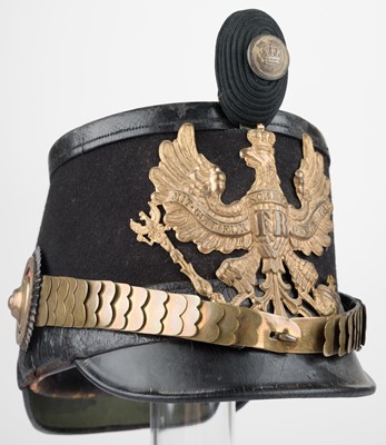 Lot 316 - Shako. A Prussian Jager enlisted man's shako