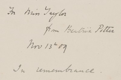 Lot 50 - Potter (Beatrix). Ginger & Pickles, 1st edition, 1909, inscribed by the author
