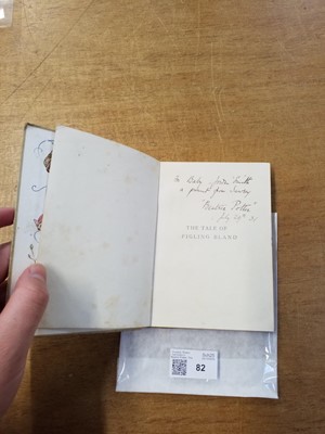 Lot 82 - Potter (Beatrix). The Tale of Pigling Bland, circa 1931, inscribed by the author