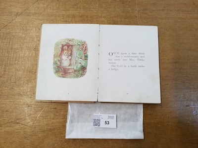 Lot 53 - Potter (Beatrix). The Tale of Mrs Tittlemouse, 1st edition, 1910, inscribed by author