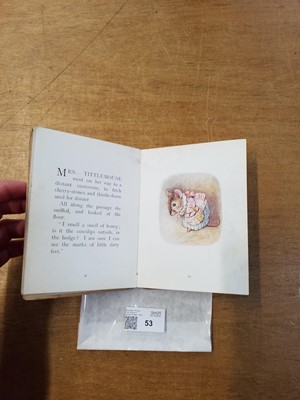 Lot 53 - Potter (Beatrix). The Tale of Mrs Tittlemouse, 1st edition, 1910, inscribed by author