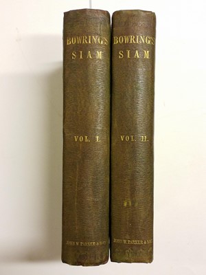 Lot 11 - Bowring (John). The Kingdom and People of Siam, 2 volumes, 1st edition, 1857