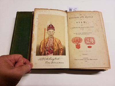 Lot 11 - Bowring (John). The Kingdom and People of Siam, 2 volumes, 1st edition, 1857