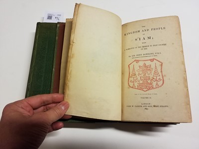 Lot 11 - Bowring (John). The Kingdom and People of Siam, 2 volumes, 1st edition, 1857
