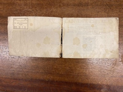 Lot 270 - Micheli (Antonino di, 1615-1680). La Nuova Chitarra di Regole..., 1st edition, Palermo, 1680