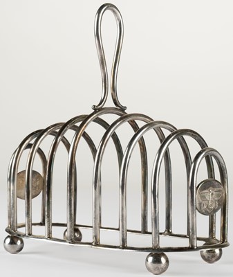 Lot 156 - Third Reich. The Deutsche Reichsbahn 8-slice toast rack by Bruckmann for Adolf Hitler's personal dining wagon (carriage 242)