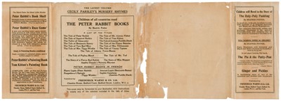 Lot 70 - Potter (Beatrix). Cecily Parsley's Nursery Rhymes, 1st edition, circa 1922