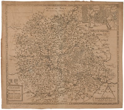 Lot 127 - Oxford, Bucks & Berks. Saxton (C. & Lea P.), Oxford, Buckingham & Bark - Shire, [1695 - 1770]