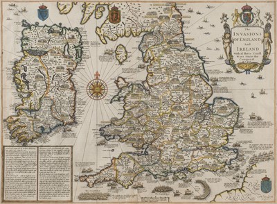 Lot 101 - England, Wales & Ireland. Speed (John), The Invasions of England and Ireland..., circa 1676