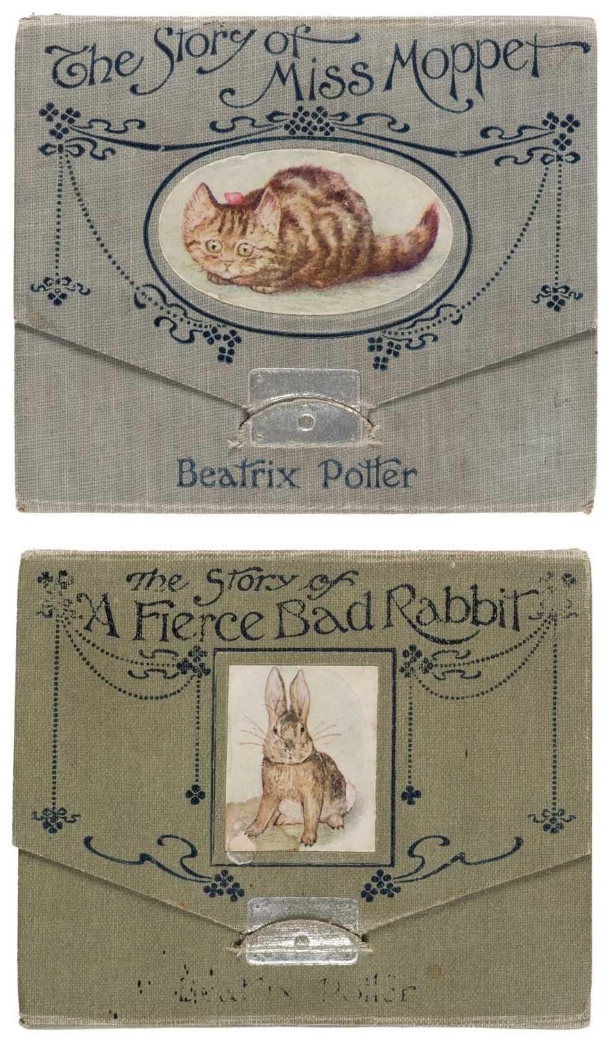 Lot 38 - Potter (Beatrix). The Story of a Fierce Bad Rabbit [and] The Story of Miss Moppet, 1st editions, 1906