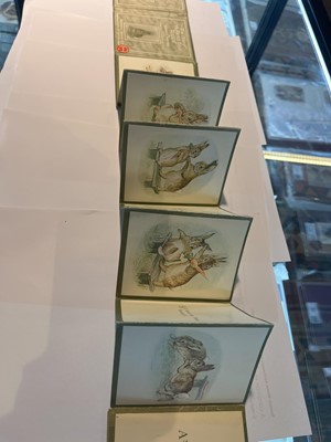 Lot 38 - Potter (Beatrix). The Story of a Fierce Bad Rabbit [and] The Story of Miss Moppet, 1st editions, 1906