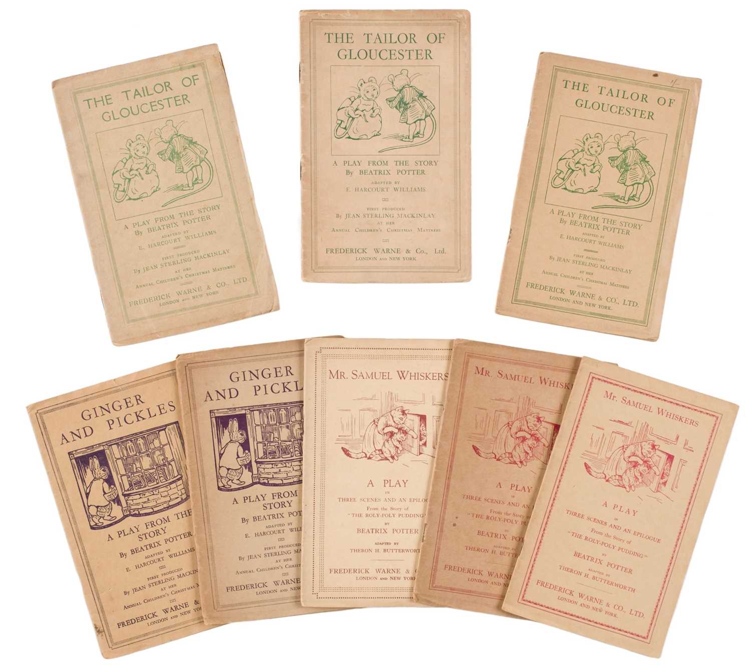 Lot 78 - Potter (Beatrix). The Tailor of Gloucester, A Play ..., 1st edition, [1930], & others similar