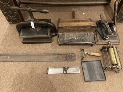 Lot 228 - Book press. A cast iron book press, 19th-century