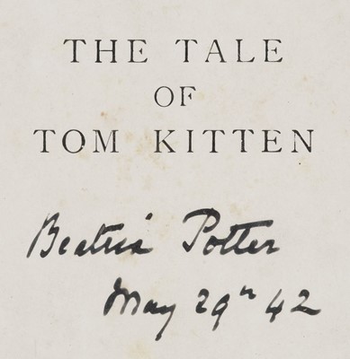 Lot 87 - Potter (Beatrix). The Tale of Tom Kitten, circa 1942, in glassine wrapper, signed by the author