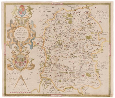 Lot 144 - Wiltshire. Saxton (Christopher), Wiltoniae comitatus...., 1579