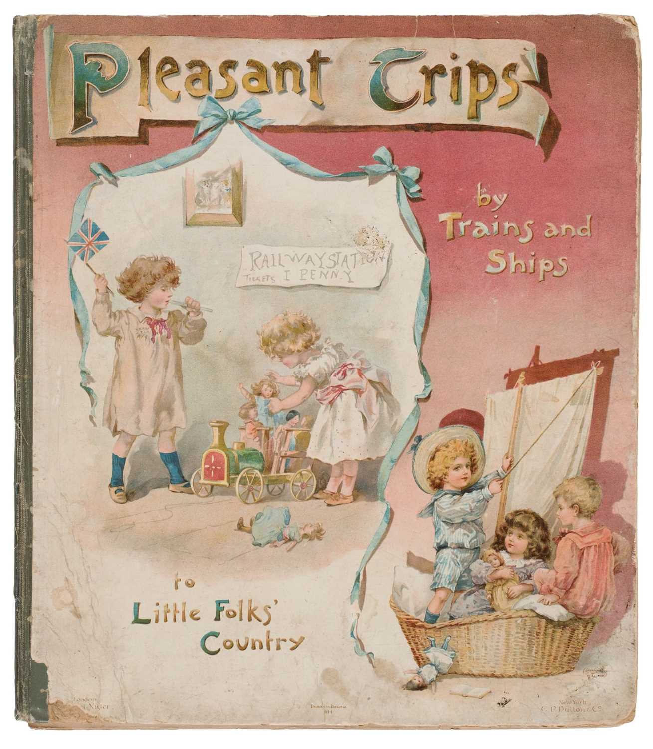 Lot 4 - Potter (Beatrix, illustrator). Pleasant Trips by Trains and Ships, [1896]
