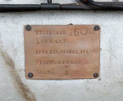 Lot 46 - Aero engine. A WWI Beardmore 160 HP six-cylinder aircraft engine, circa 1916