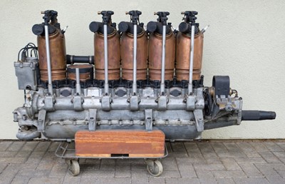 Lot 46 - Aero engine. A WWI Beardmore 160 HP six-cylinder aircraft engine, circa 1916