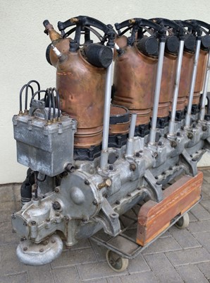 Lot 46 - Aero engine. A WWI Beardmore 160 HP six-cylinder aircraft engine, circa 1916