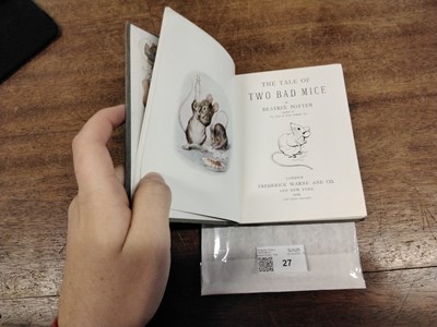 Lot 27 - Potter (Beatrix). The Tale of Two Bad Mice, 1st edition, 1904