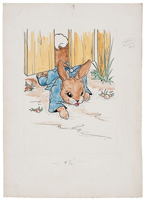 Lot 128 - Robinson (P.G., 20th century). Five original drawings after Beatrix Potter