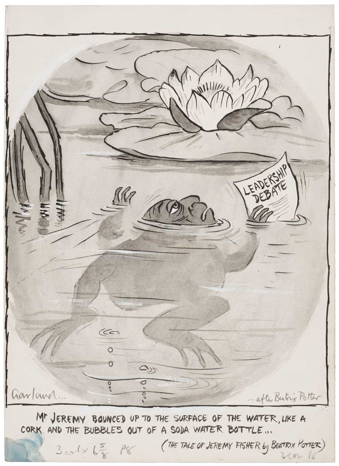Lot 129 - Garland (Nicholas, 1935-). Two original political cartoons based on Beatrix Potter's works
