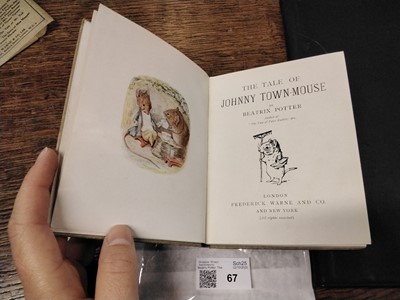 Lot 67 - Potter (Beatrix). The Tale of Johnny Town-Mouse, 1st edition, 1918