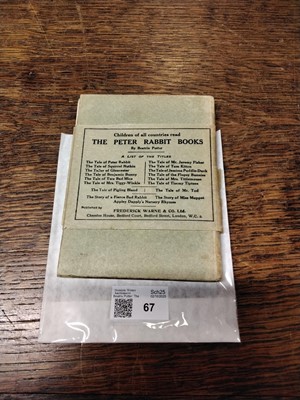 Lot 67 - Potter (Beatrix). The Tale of Johnny Town-Mouse, 1st edition, 1918