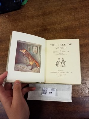 Lot 59 - Potter (Beatrix). The Tale of Mr. Tod, 1st edition, 1912