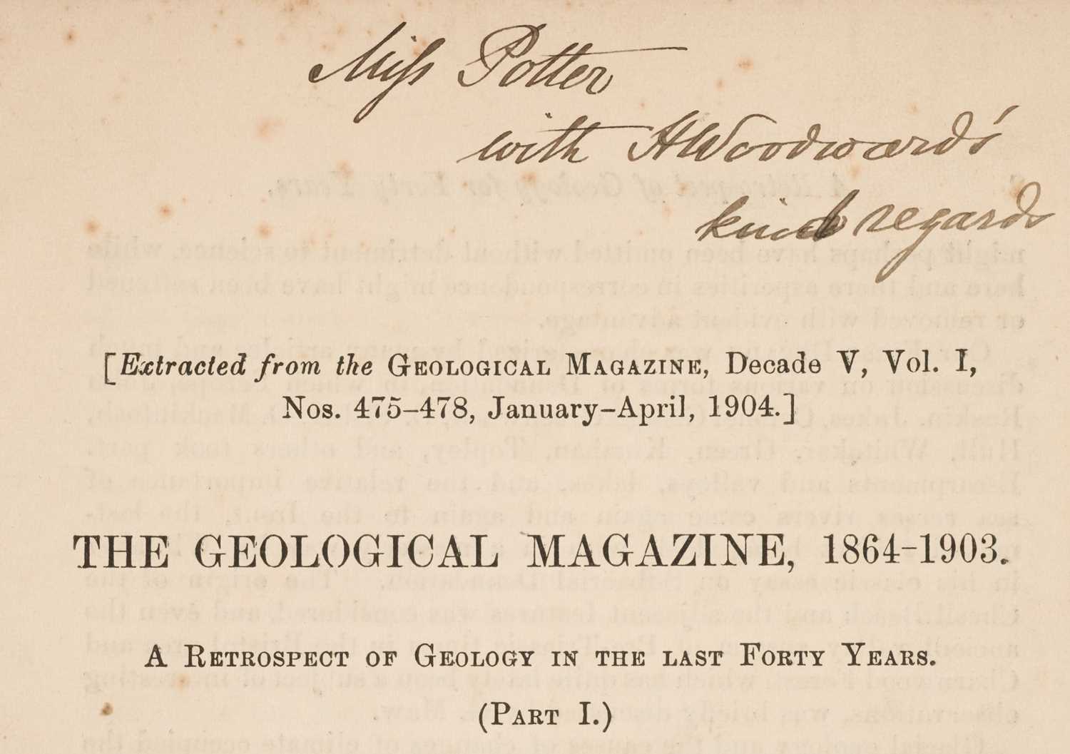 Lot 116 - Woodward (Henry). Culm Trilobites from Devon and Glamorganshire..., 1902..., and others