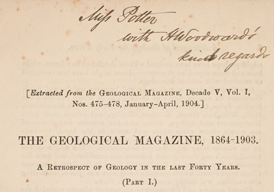 Lot 116 - Woodward (Henry). Culm Trilobites from Devon and Glamorganshire..., 1902..., and others