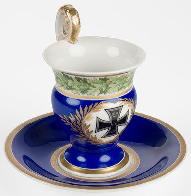 Lot 307 - Prussia. A fine WWI period KPM porcelain cup and saucer