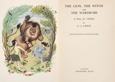 Lot 411 - Lewis (C. S.). The Lion, The Witch and The Wardrobe, 1st edition, London: Geoffrey Bles, 1950