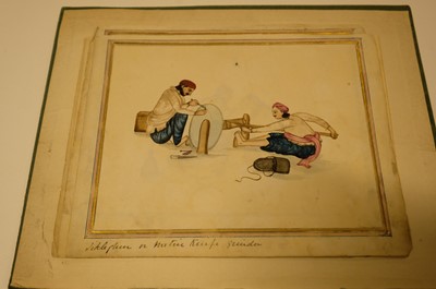 Lot 17 - Company School. A collection of 24 watercolours of Indian street sellers..., 1819-1829