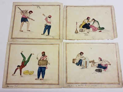 Lot 17 - Company School. A collection of 24 watercolours of Indian street sellers..., 1819-1829