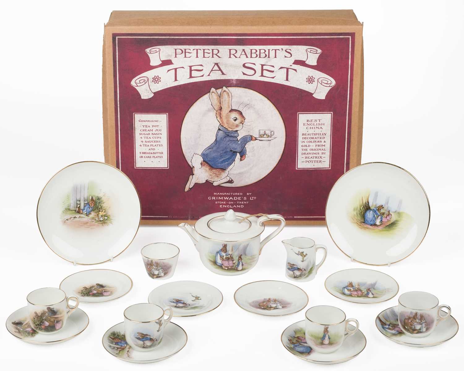 Lot 140 - [Potter, Beatrix]. Peter Rabbit's Tea Set, Stoke-on-Trent: Grimwade's Ltd, circa 1922