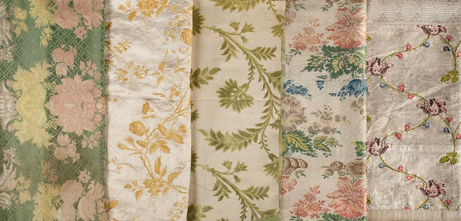 Lot 485 - Fabric. A length of French brocade, 18th century, & others