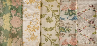 Lot 485 - Fabric. A length of French brocade, 18th century, & others