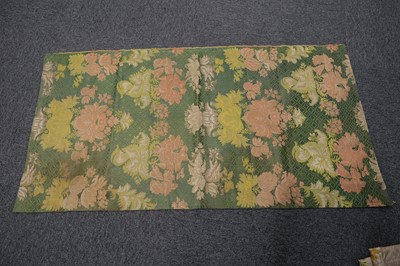 Lot 485 - Fabric. A length of French brocade, 18th century, & others